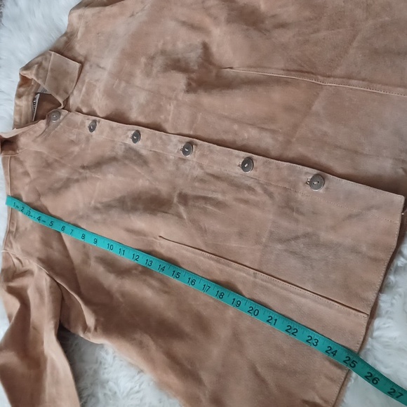 Chicos Genuine Leather Button Down - Picture 9 of 9